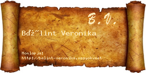 Bálint Veronika névjegykártya