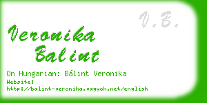 veronika balint business card